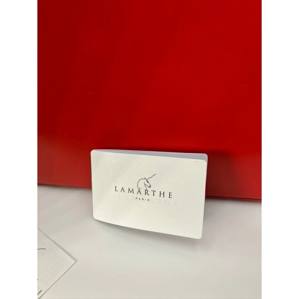 Lamarthe Portofino Tote Bag Womens Red‎ Leather PP104 Luxury Dust Bag Care Card